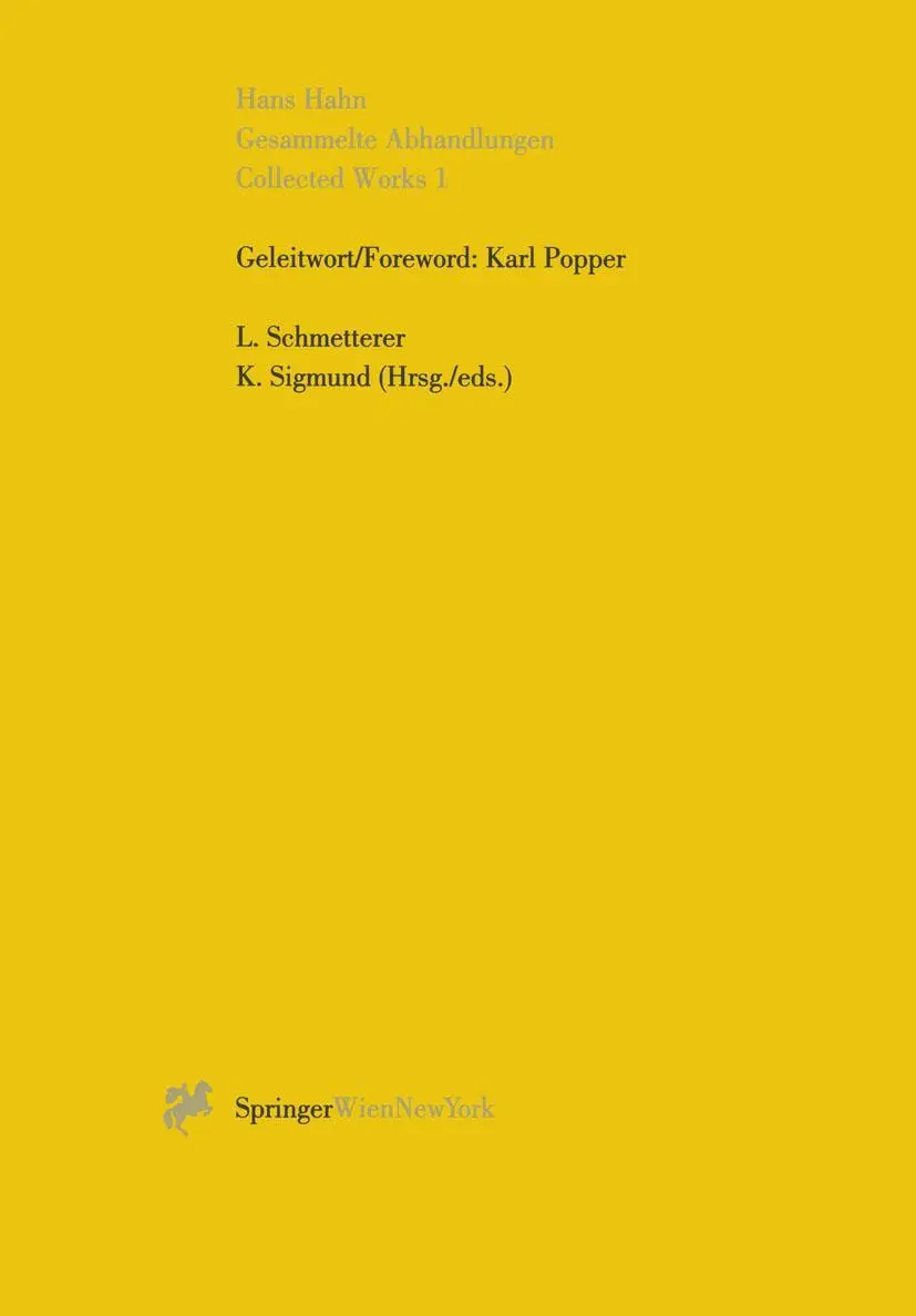 Cover: 9783709148648 | Gesammelte Abhandlungen I - Collected Works I | Hans Hahn | Buch | xii
