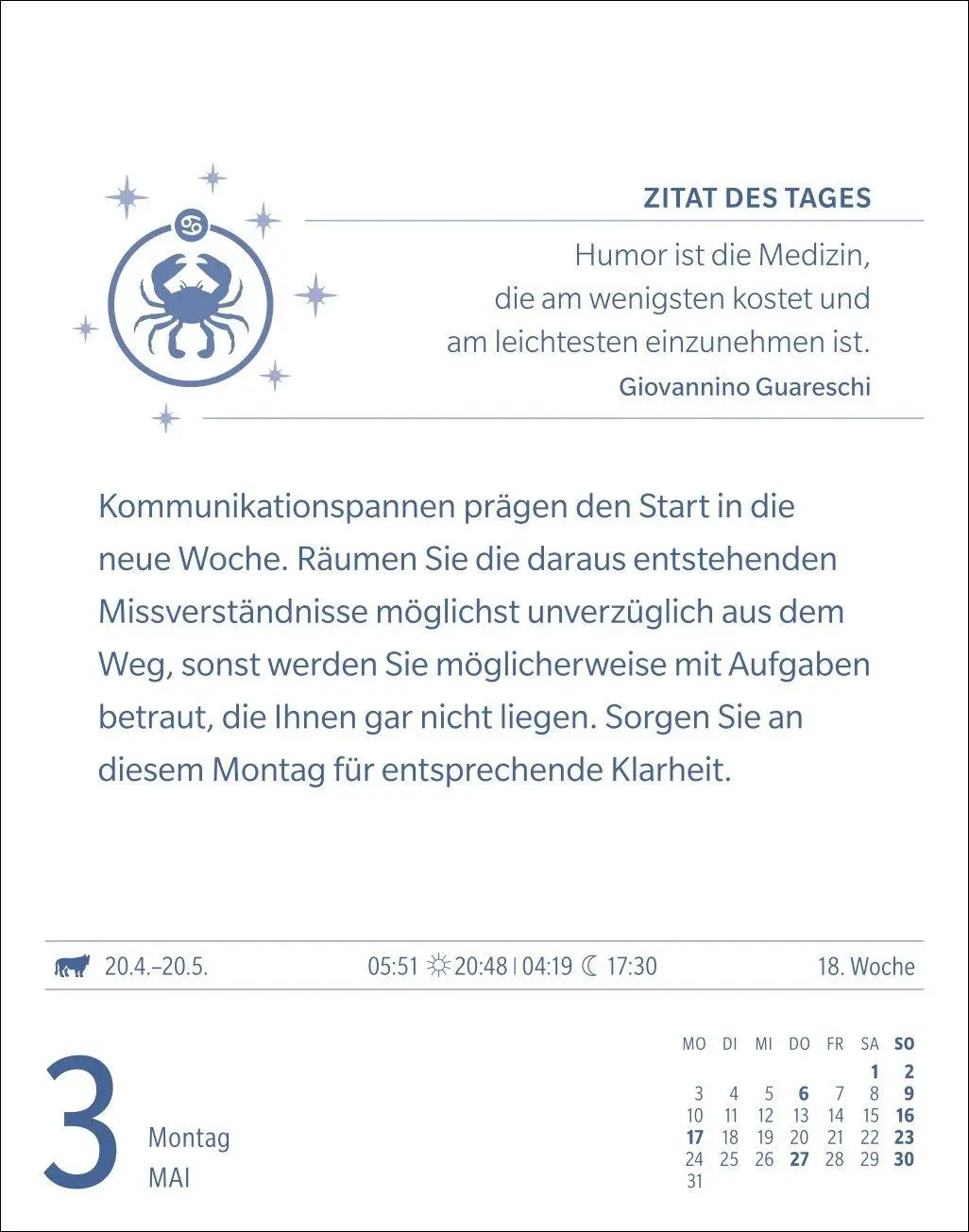 Bild: 9783840038648 | Krebs Sternzeichenkalender 2027 - Tagesabreißkalender - Ihr...