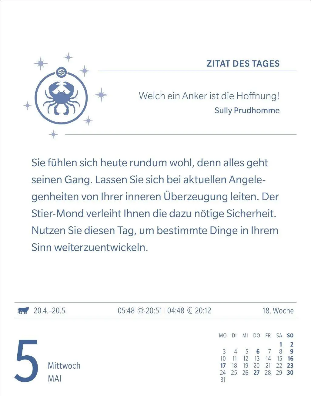 Bild: 9783840038648 | Krebs Sternzeichenkalender 2027 - Tagesabreißkalender - Ihr...