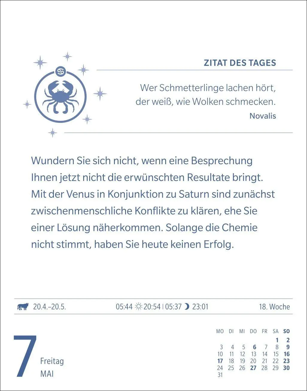 Bild: 9783840038648 | Krebs Sternzeichenkalender 2027 - Tagesabreißkalender - Ihr...