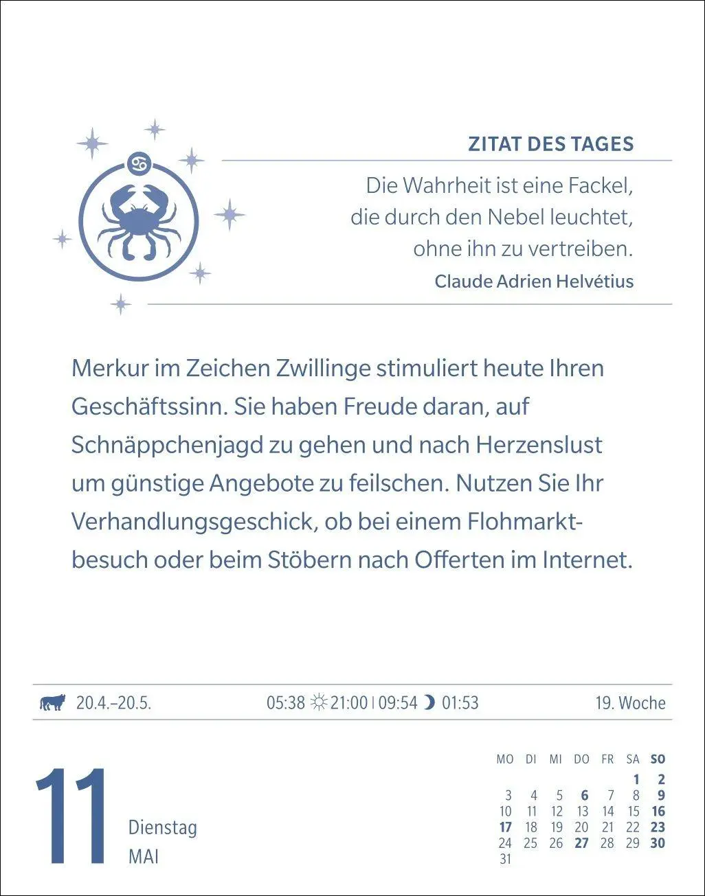 Bild: 9783840038648 | Krebs Sternzeichenkalender 2027 - Tagesabreißkalender - Ihr...