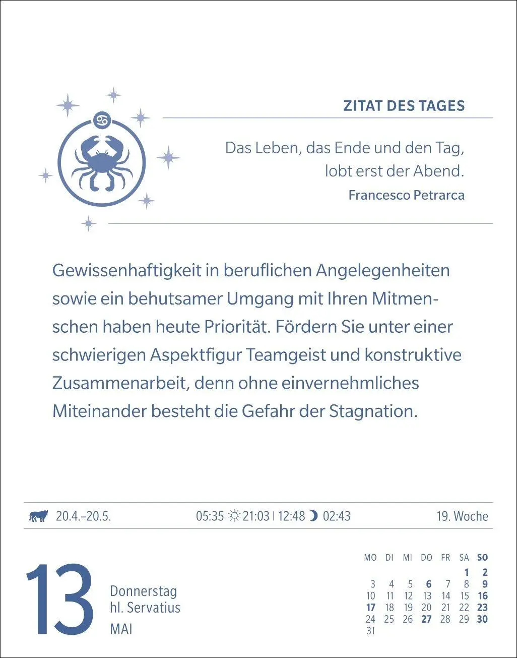 Bild: 9783840038648 | Krebs Sternzeichenkalender 2027 - Tagesabreißkalender - Ihr...