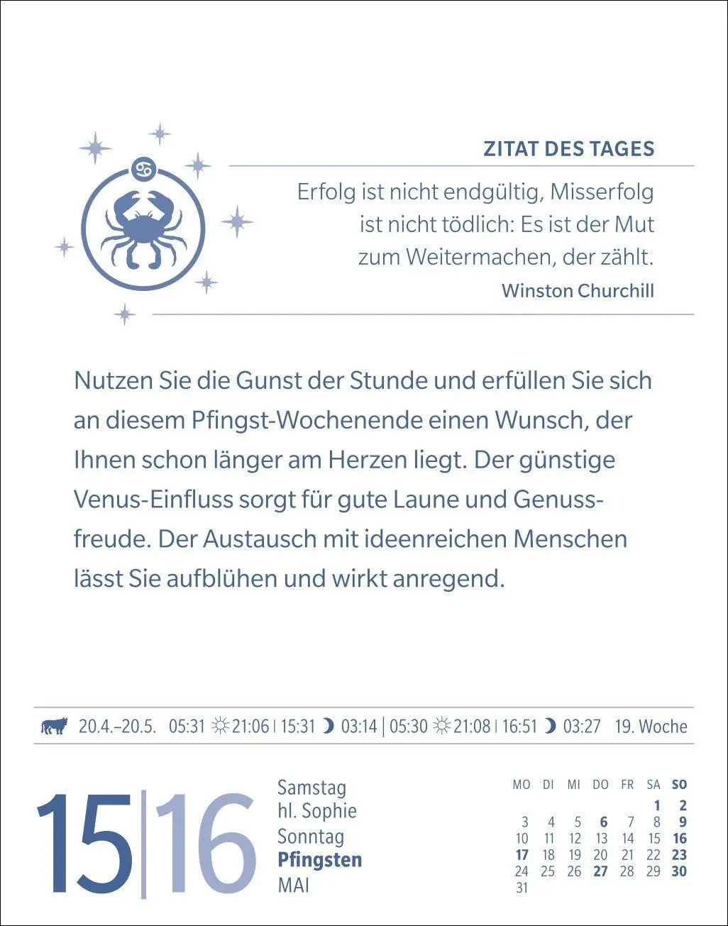 Bild: 9783840038648 | Krebs Sternzeichenkalender 2027 - Tagesabreißkalender - Ihr...