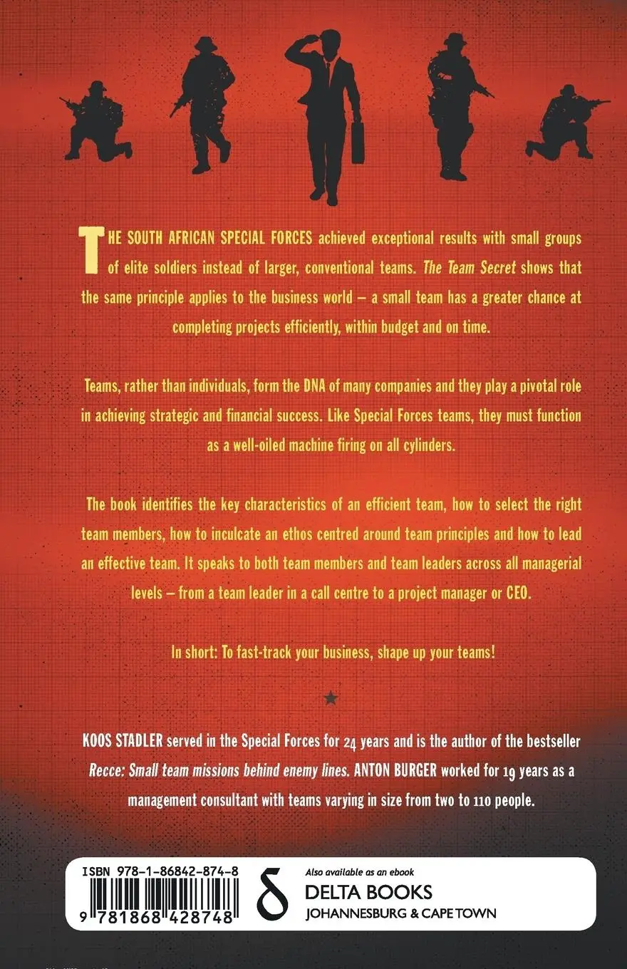 Rückseite: 9781868428748 | THE TEAM SECRET | Koos Stadler (u. a.) | Taschenbuch | Englisch | 2018