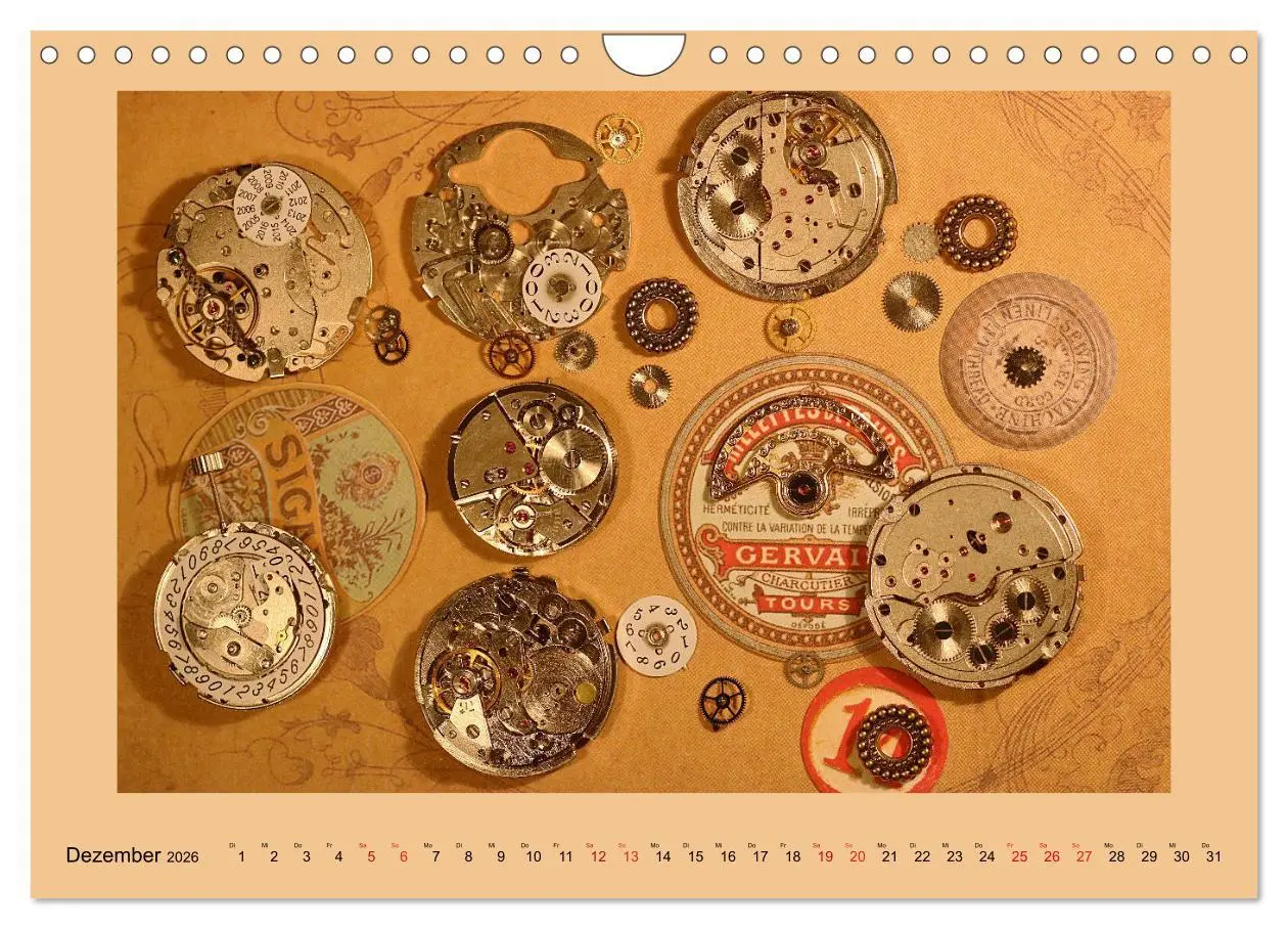 Bild: 9783457828748 | Uhr-Werk-Kunst (Wandkalender 2026 DIN A4 quer), CALVENDO...