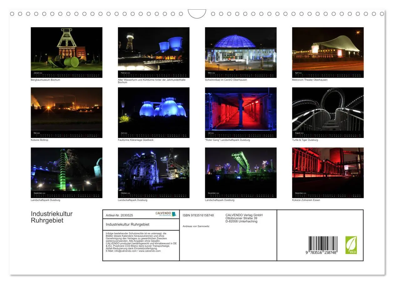 Bild: 9783516158748 | Industriekultur Ruhrgebiet (Wandkalender 2026 DIN A3 quer),...