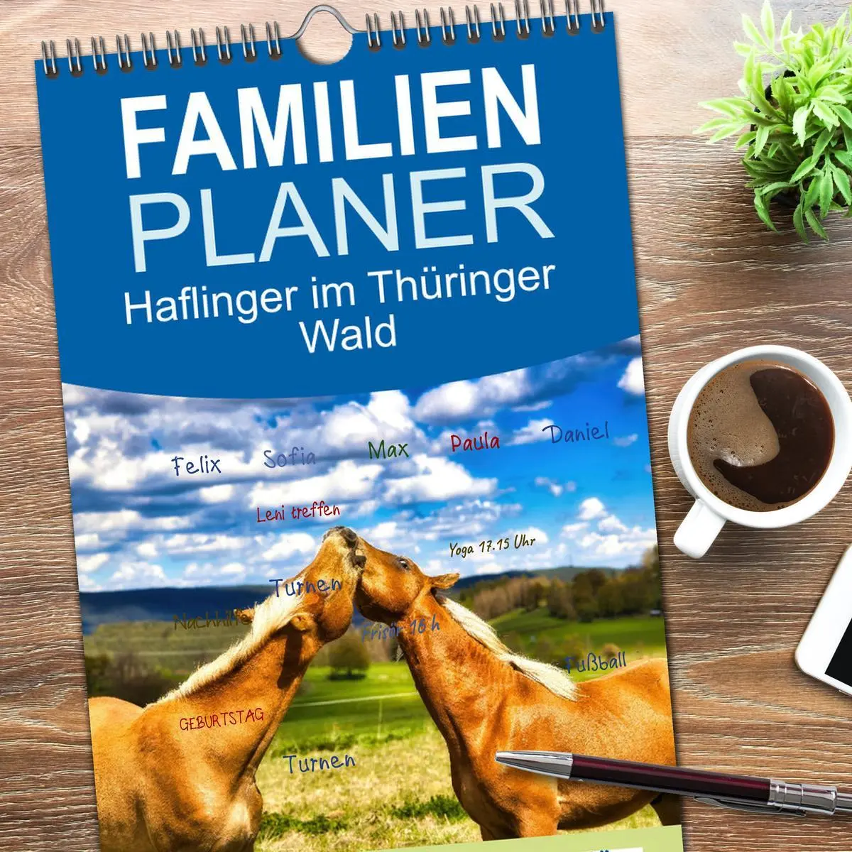 Bild: 9783516608748 | Familienplaner 2026 - Haflinger im Thüringer Wald mit 5 Spalten...