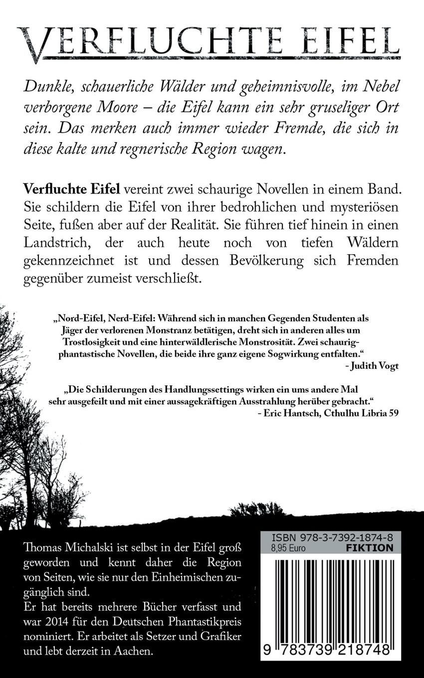 Rückseite: 9783739218748 | Verfluchte Eifel | Zwei Schauergeschichten | Thomas Michalski | Buch