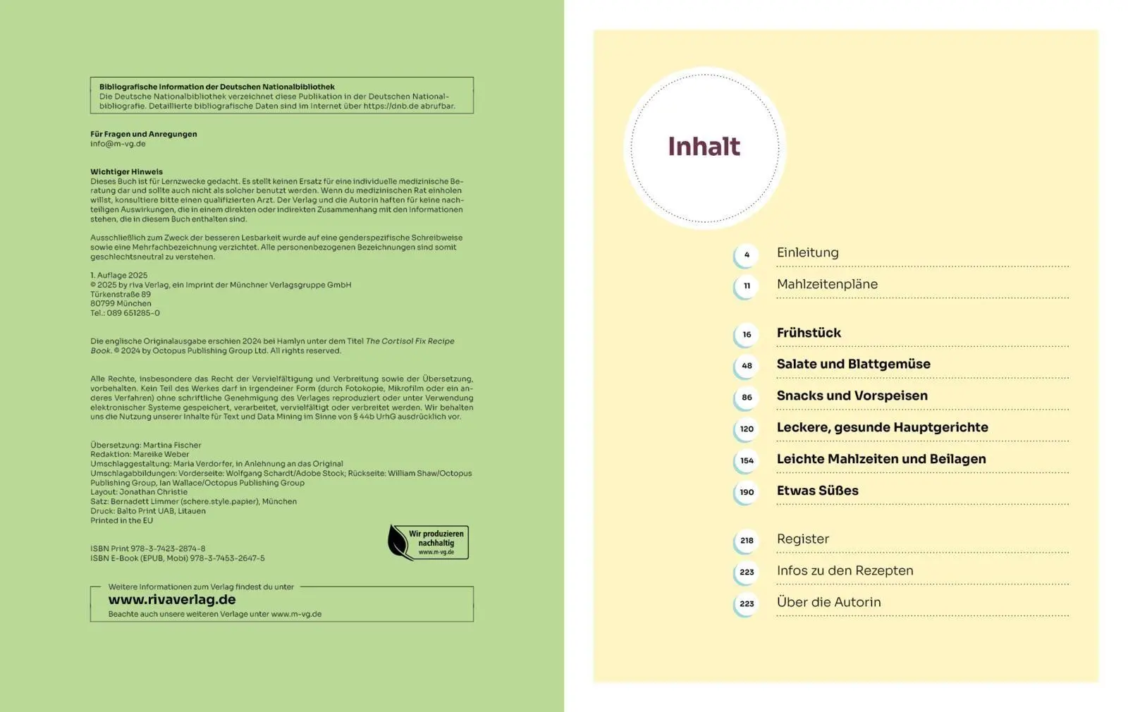 Bild: 9783742328748 | Cortisol-Balance-Kochbuch | Angela Dowden | Taschenbuch | 224 S.