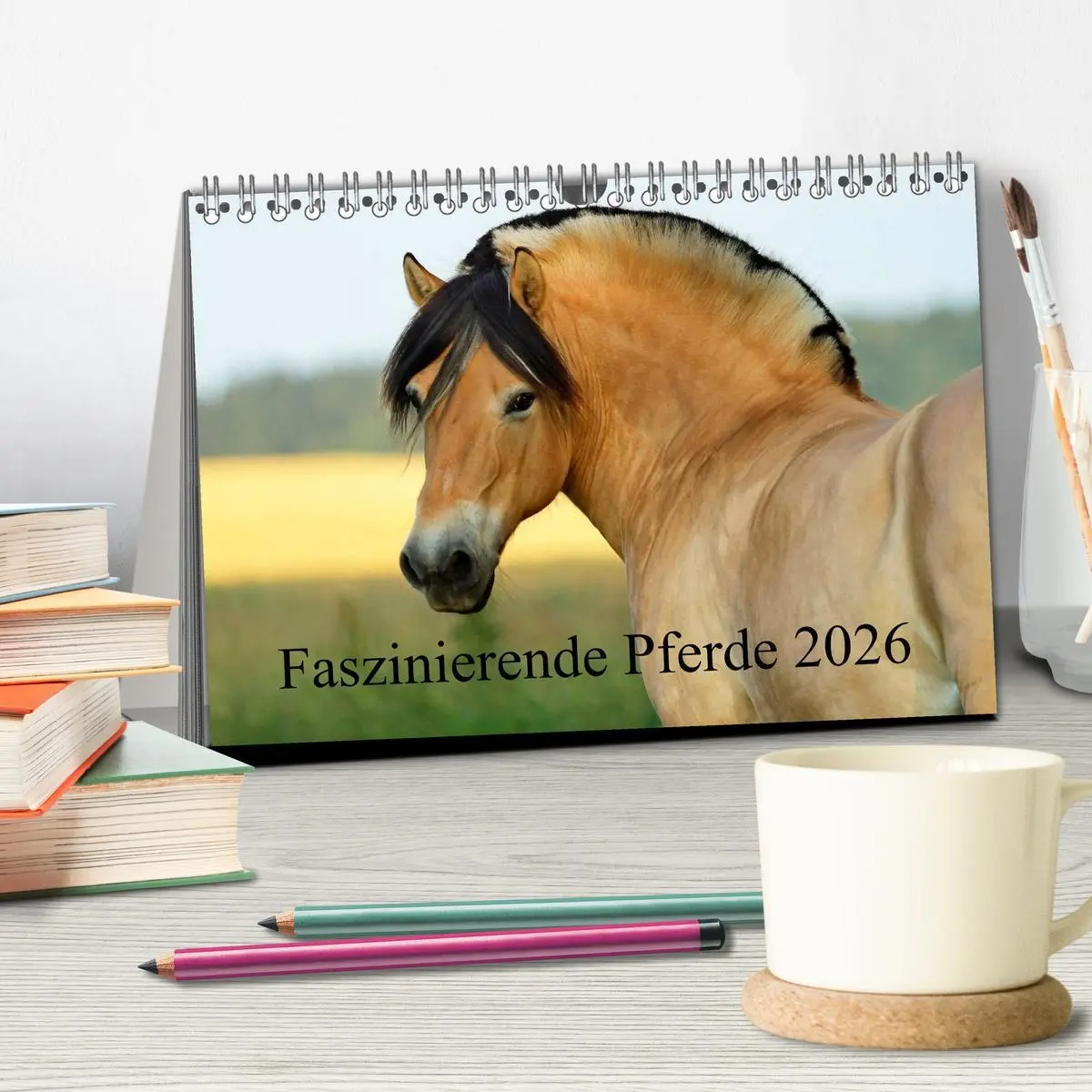 Bild: 9783457988848 | Faszinierende Pferde 2026 (Tischkalender 2026 DIN A5 quer),...