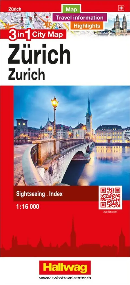 Cover: 9783828308848 | Hallwag Stadtplan Zürich | (Land-)Karte | Deutsch | 2017