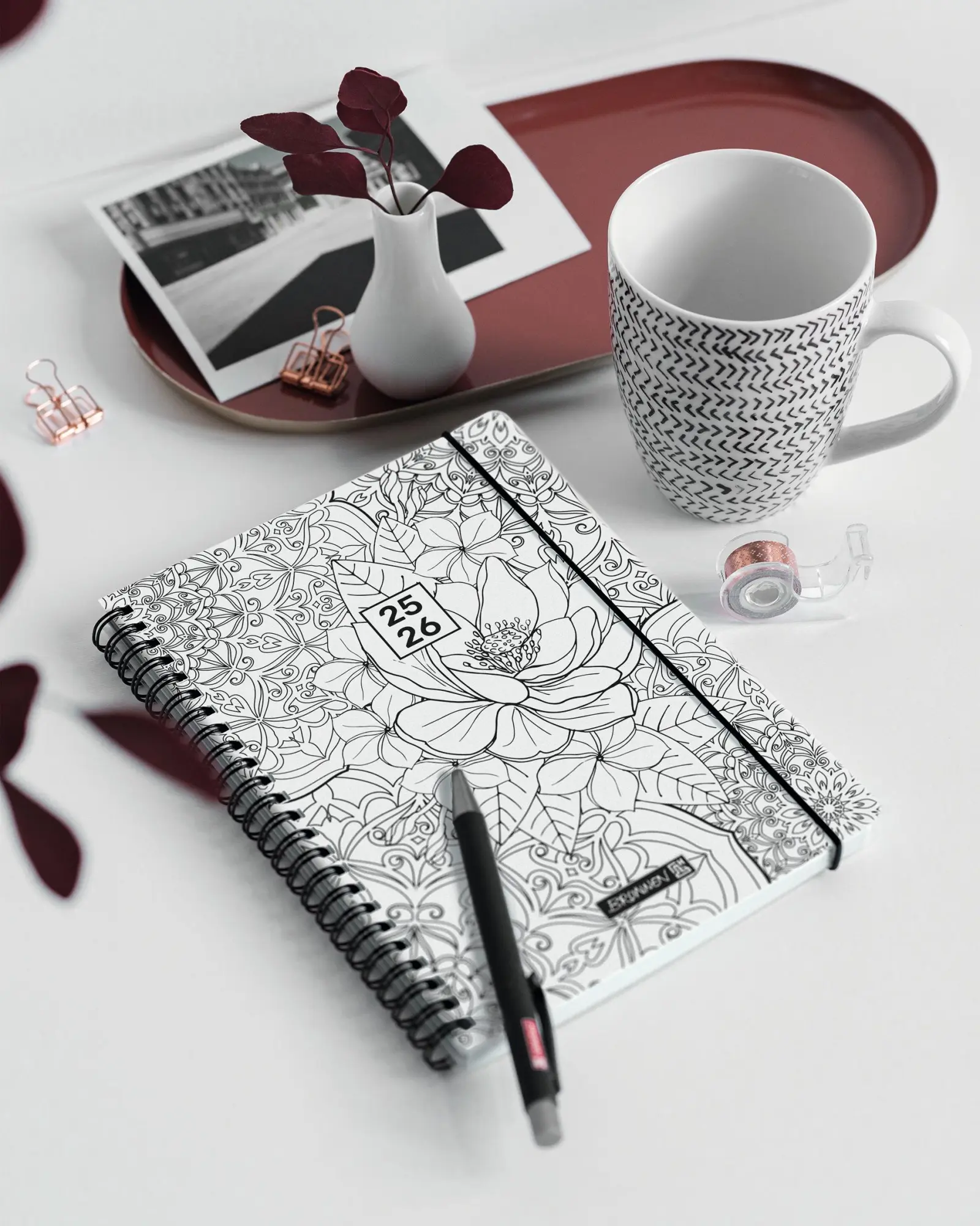 Bild: 4061947138948 | BRUNNEN Schülerkalender (2025/2026) "ZENart", 1 Seite = 1 Tag, A6,...