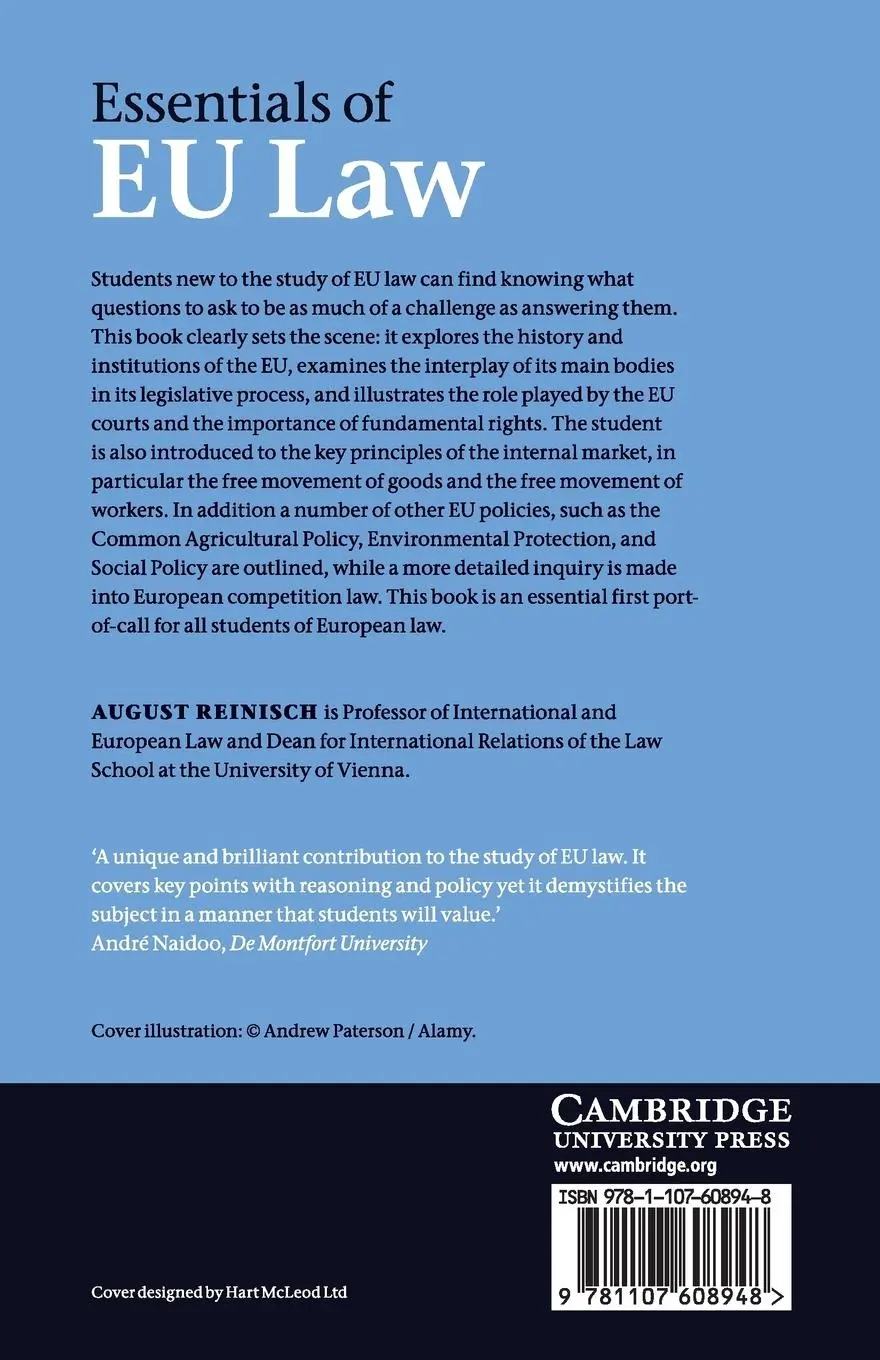 Rückseite: 9781107608948 | Essentials of EU Law | August Reinisch | Taschenbuch | Englisch | 2017