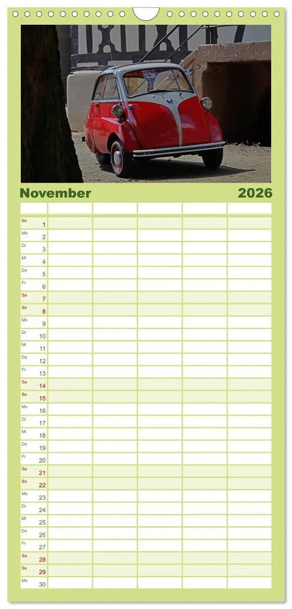 Bild: 9783516518948 | Familienplaner 2026 - BMW Isetta - Die Knutschkugel mit 5 Spalten...