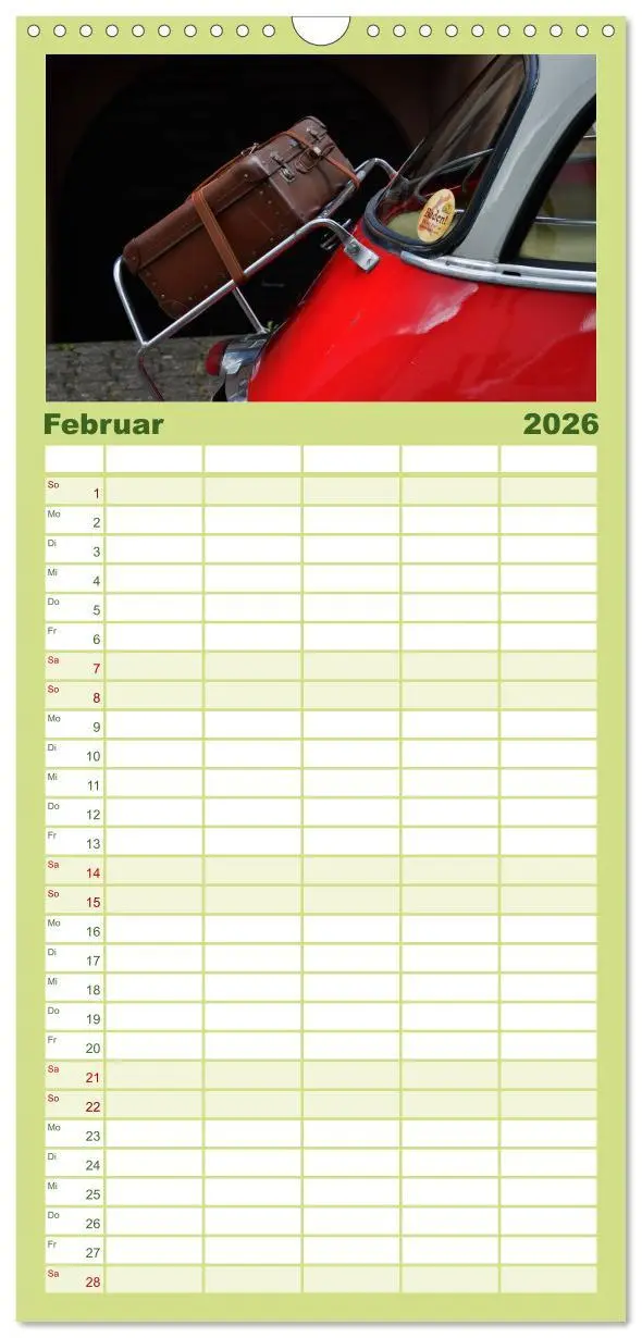 Bild: 9783516518948 | Familienplaner 2026 - BMW Isetta - Die Knutschkugel mit 5 Spalten...