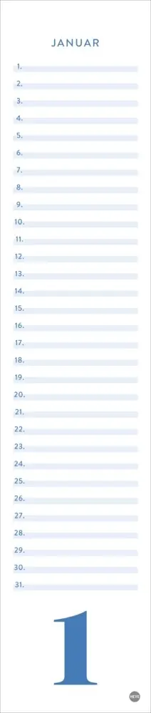 Bild: 9783756408948 | Geburtstagskalender neutral Langplaner mini | Kalender | Spiralbindung