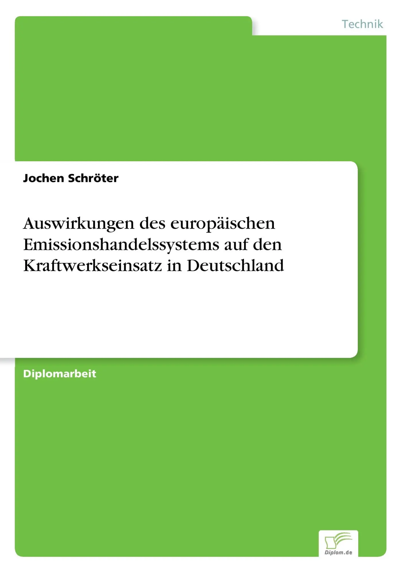 Cover: 9783838678948 | Auswirkungen des europäischen Emissionshandelssystems auf den...