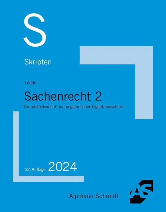 Cover: 9783867528948 | Skript Sachenrecht 2 | Jan Stefan Lüdde | Taschenbuch | 196 S. | 2024