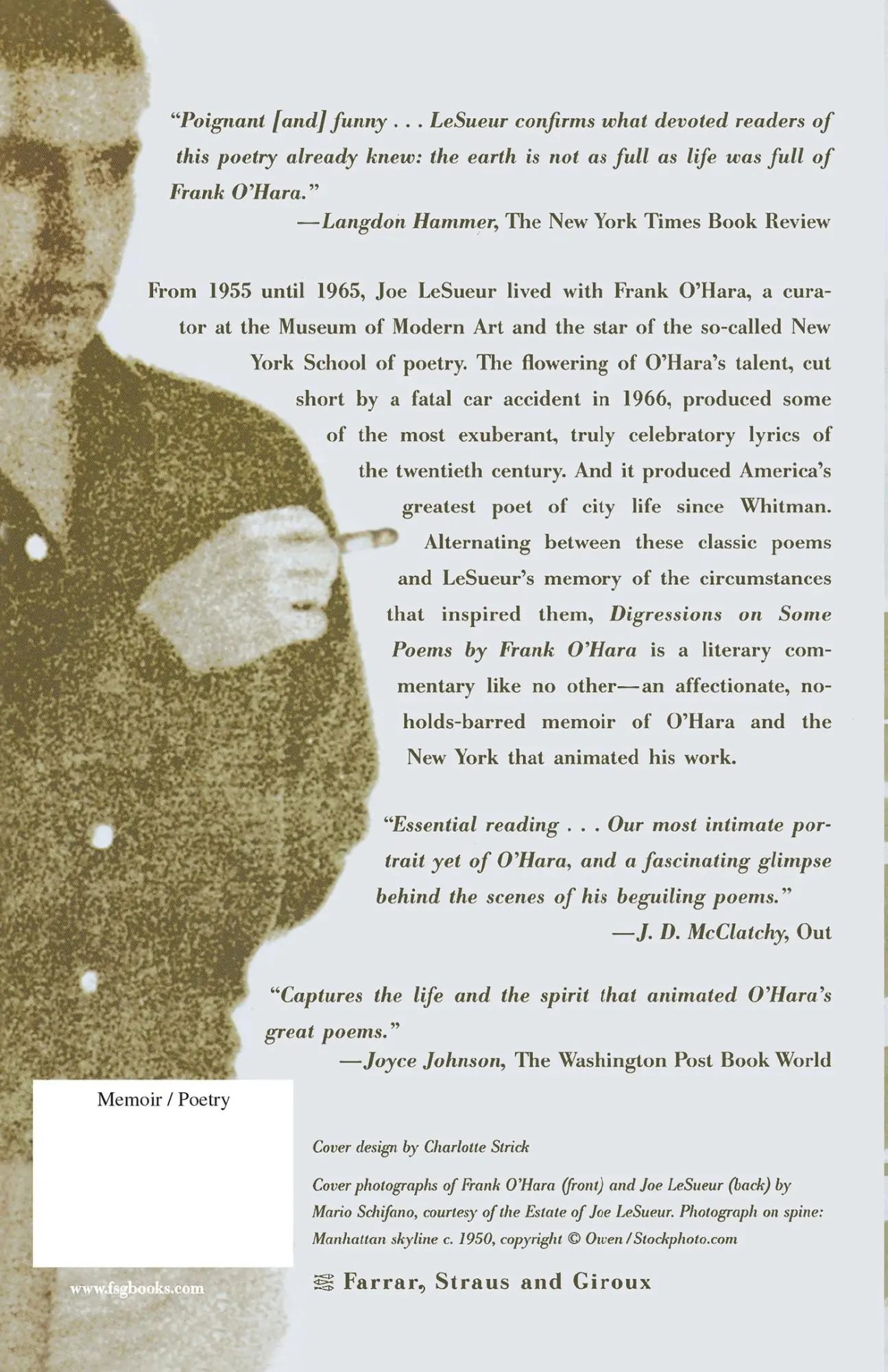 Rückseite: 9780374529048 | Digressions on Some Poems by Frank O'Hara | A Memoir | Joe Lesueur
