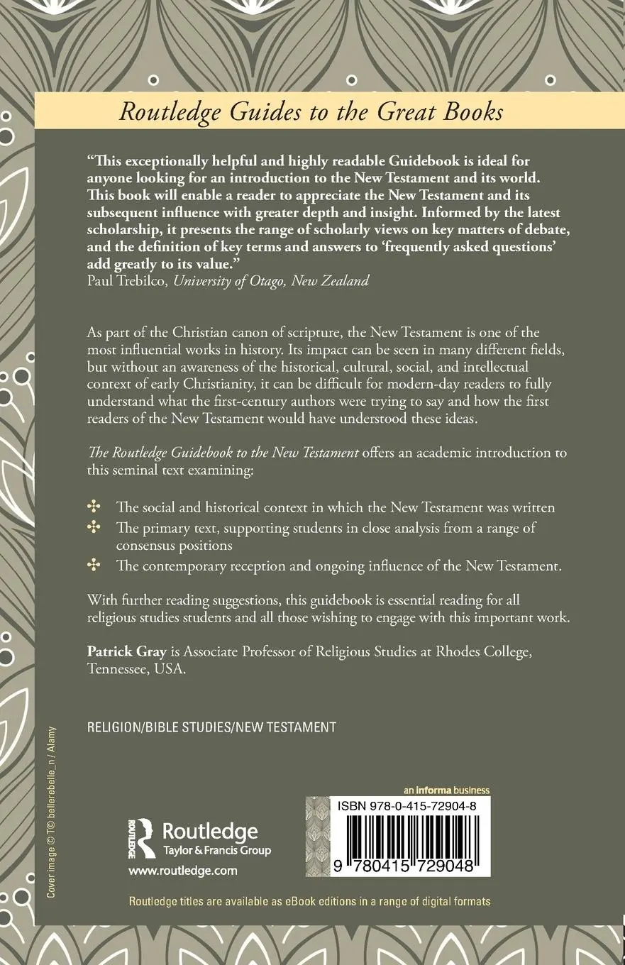 Rückseite: 9780415729048 | The Routledge Guidebook to The New Testament | Patrick Gray | Buch