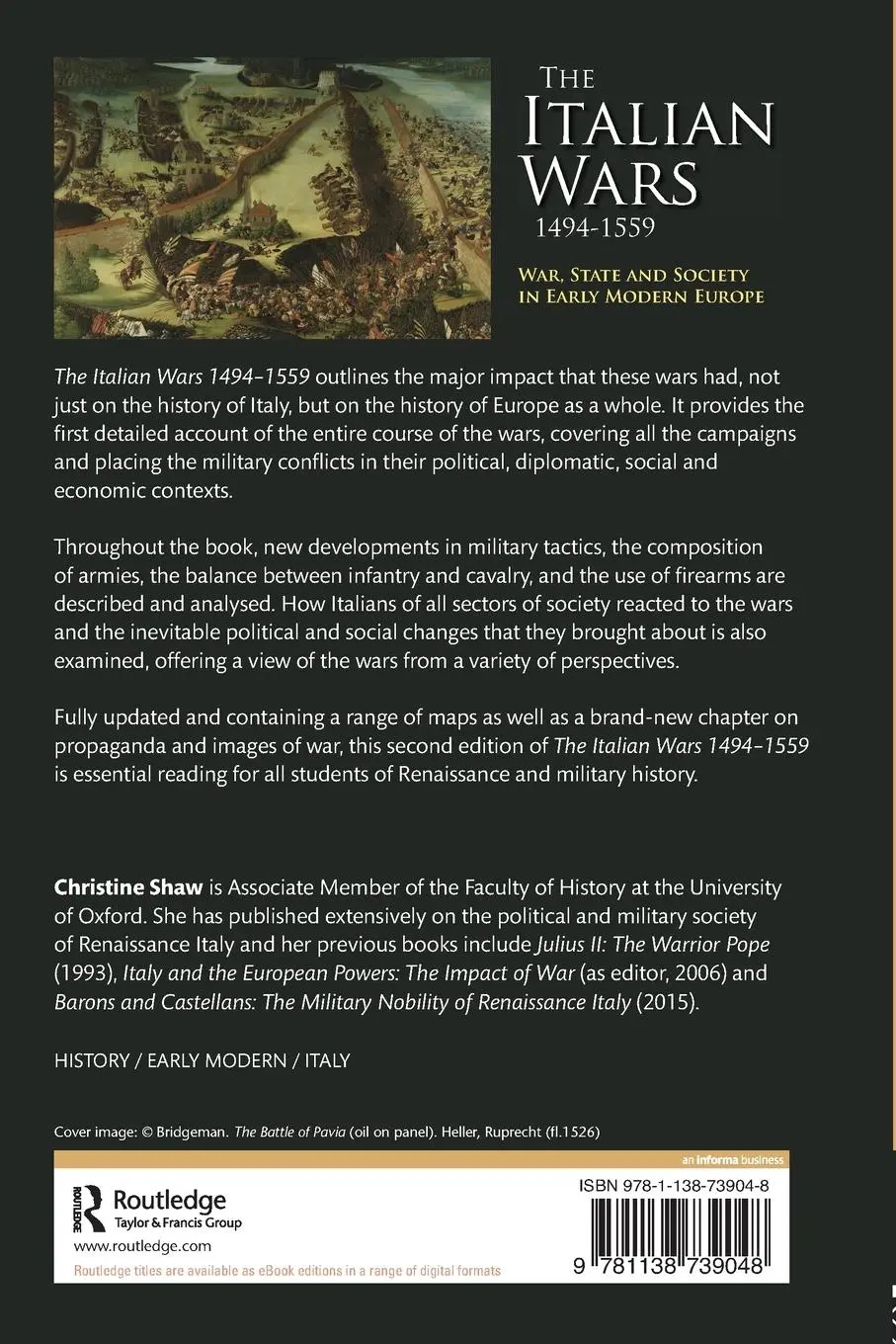 Rückseite: 9781138739048 | The Italian Wars 1494-1559 | Christine Shaw (u. a.) | Taschenbuch