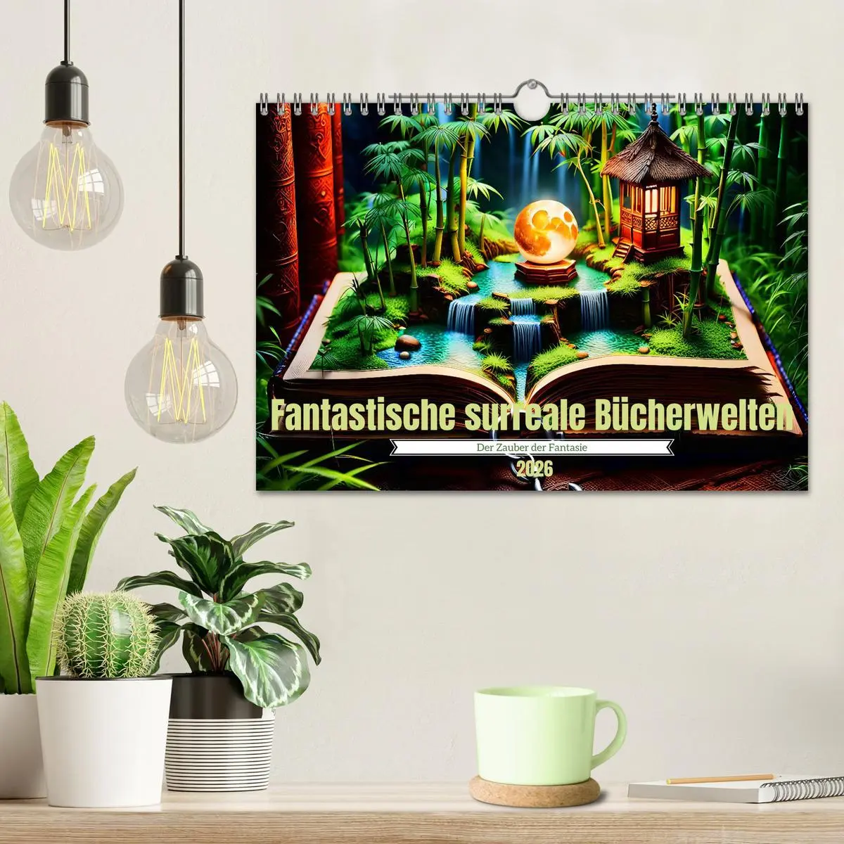 Bild: 9783457319048 | Fantastische surreale Bücherwelten (Wandkalender 2026 DIN A4 quer),...