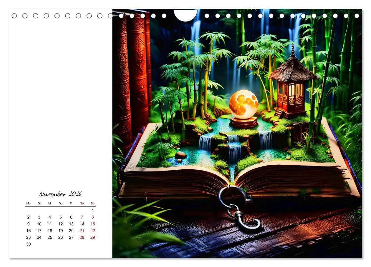 Bild: 9783457319048 | Fantastische surreale Bücherwelten (Wandkalender 2026 DIN A4 quer),...