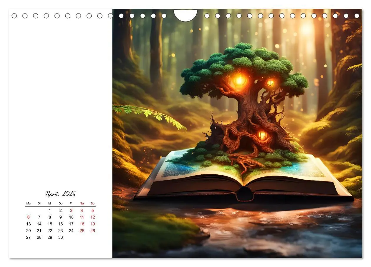 Bild: 9783457319048 | Fantastische surreale Bücherwelten (Wandkalender 2026 DIN A4 quer),...