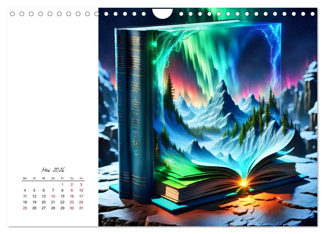 Bild: 9783457319048 | Fantastische surreale Bücherwelten (Wandkalender 2026 DIN A4 quer),...