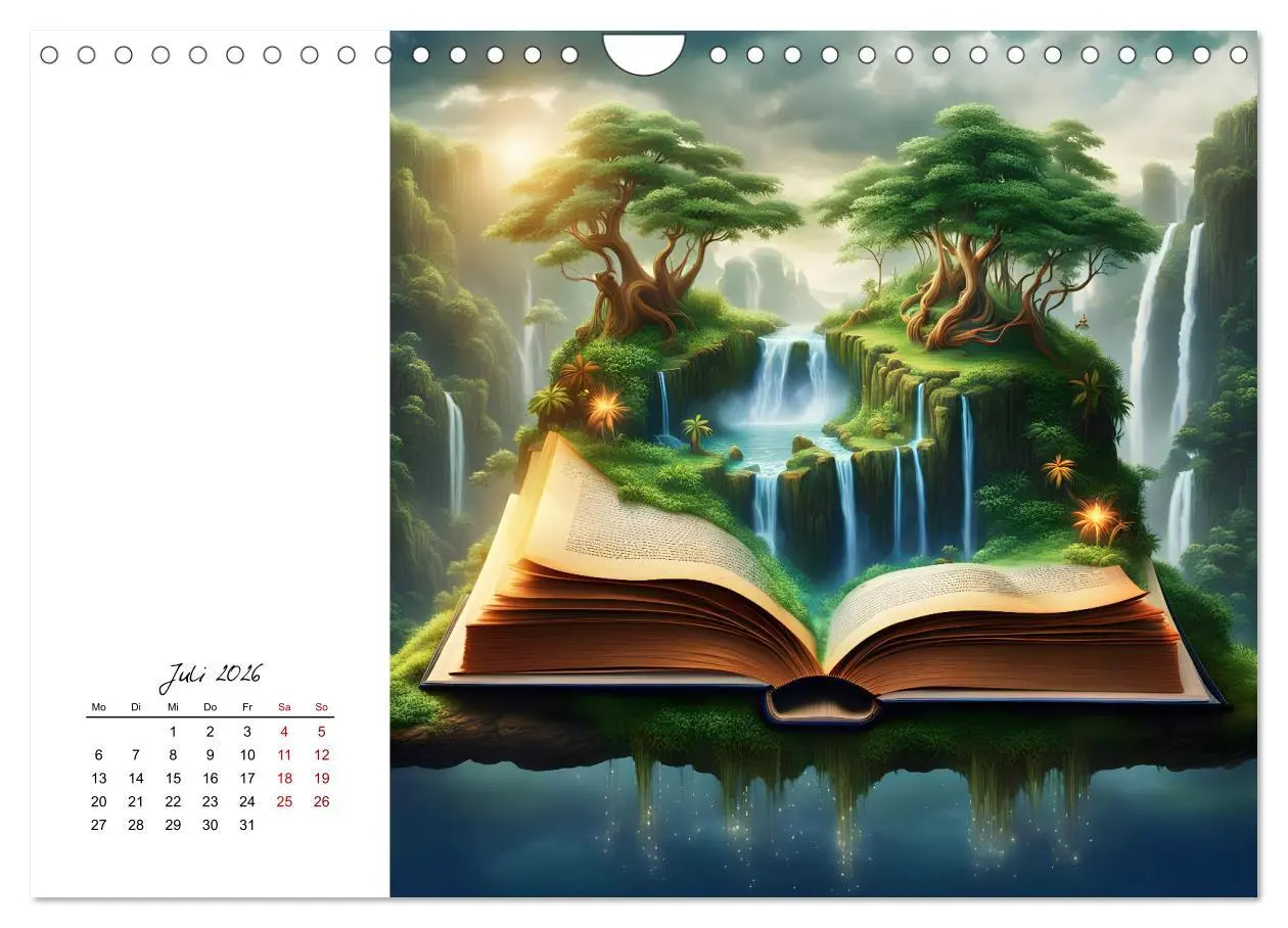 Bild: 9783457319048 | Fantastische surreale Bücherwelten (Wandkalender 2026 DIN A4 quer),...