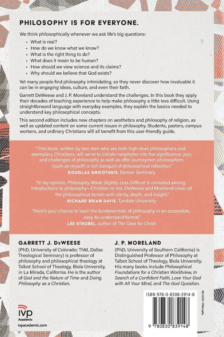 Rückseite: 9780830839148 | Philosophy Made Slightly Less Difficult | Garrett J. Deweese (u. a.)