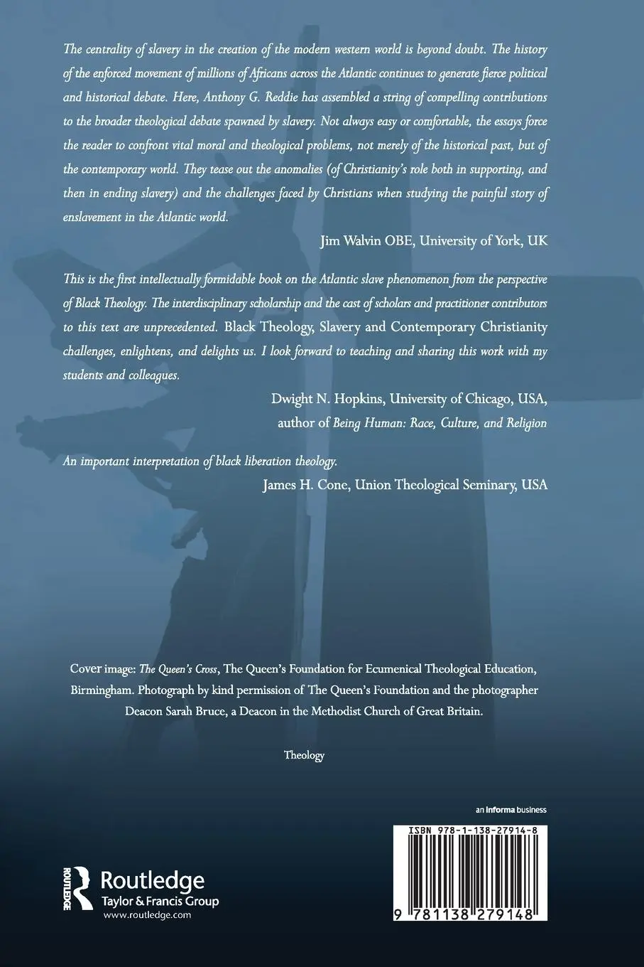 Rückseite: 9781138279148 | Black Theology, Slavery and Contemporary Christianity | Reddie | Buch