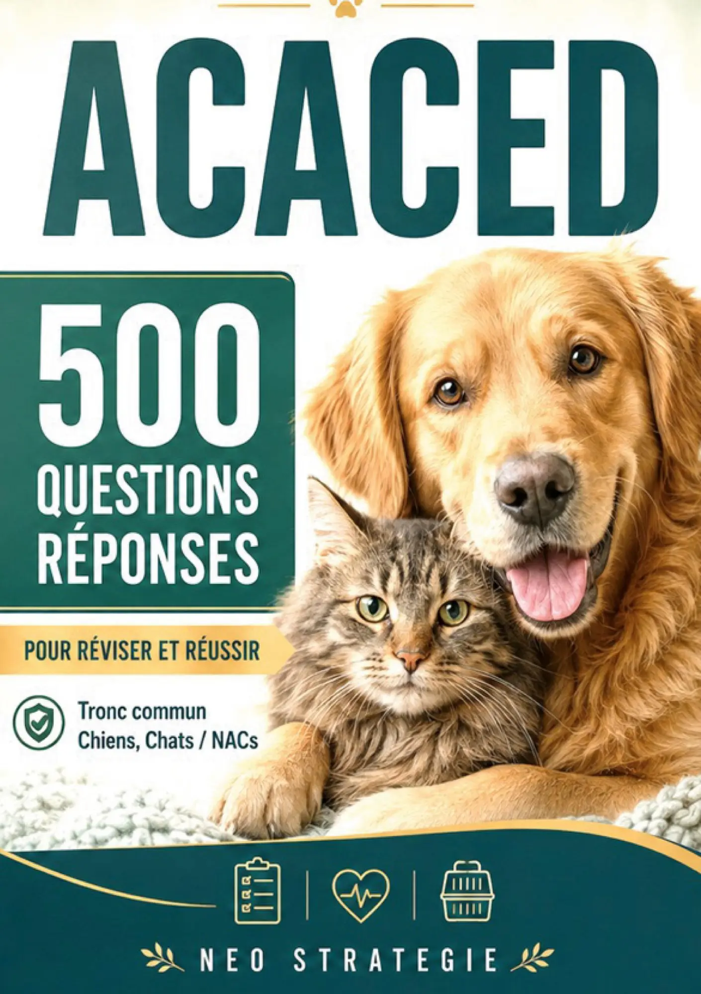 Cover: 9782322839148 | ACACED 500 Questions réponses | Tronc commun Chiens, Chats, NACs