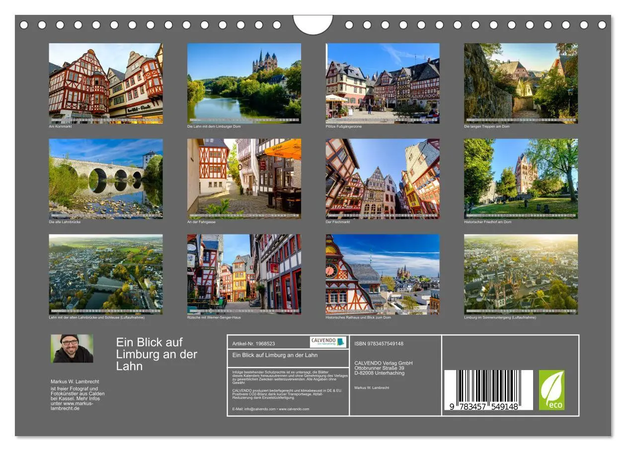 Bild: 9783457549148 | Ein Blick auf Limburg an der Lahn (Wandkalender 2026 DIN A4 quer),...