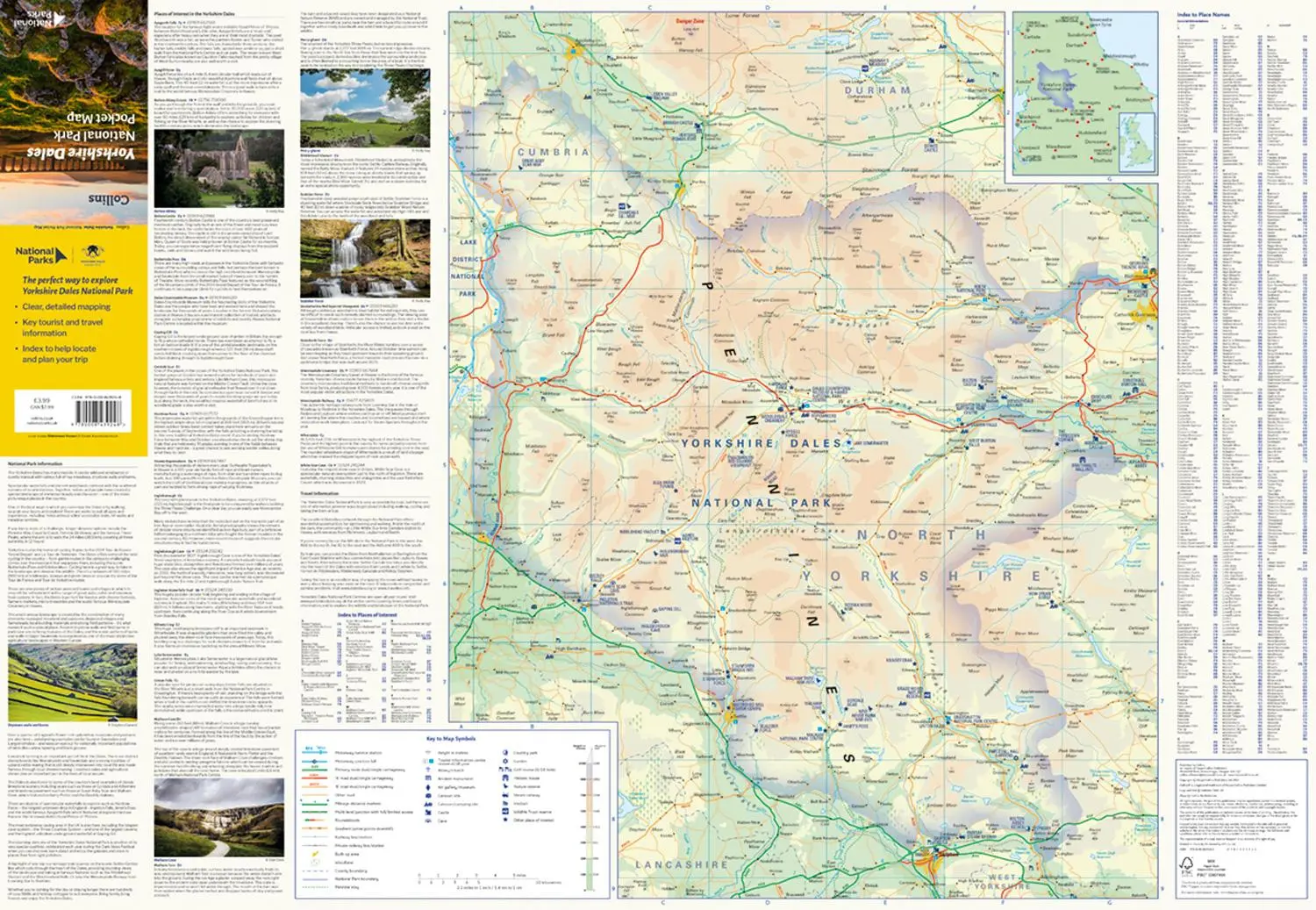Bild: 9780008439248 | Yorkshire Dales National Park Pocket Map | Collins Maps (u. a.) | 2021