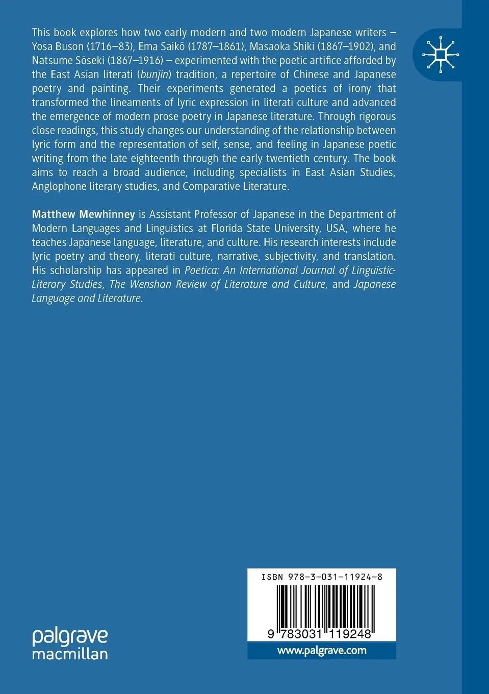 Rückseite: 9783031119248 | Form and Feeling in Japanese Literati Culture | Matthew Mewhinney