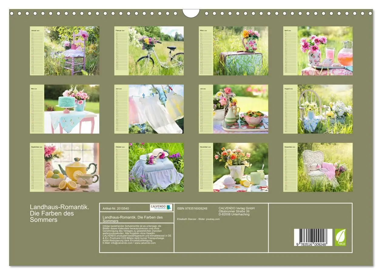 Bild: 9783516009248 | Landhaus-Romantik. Die Farben des Sommers (Wandkalender 2026 DIN A3...