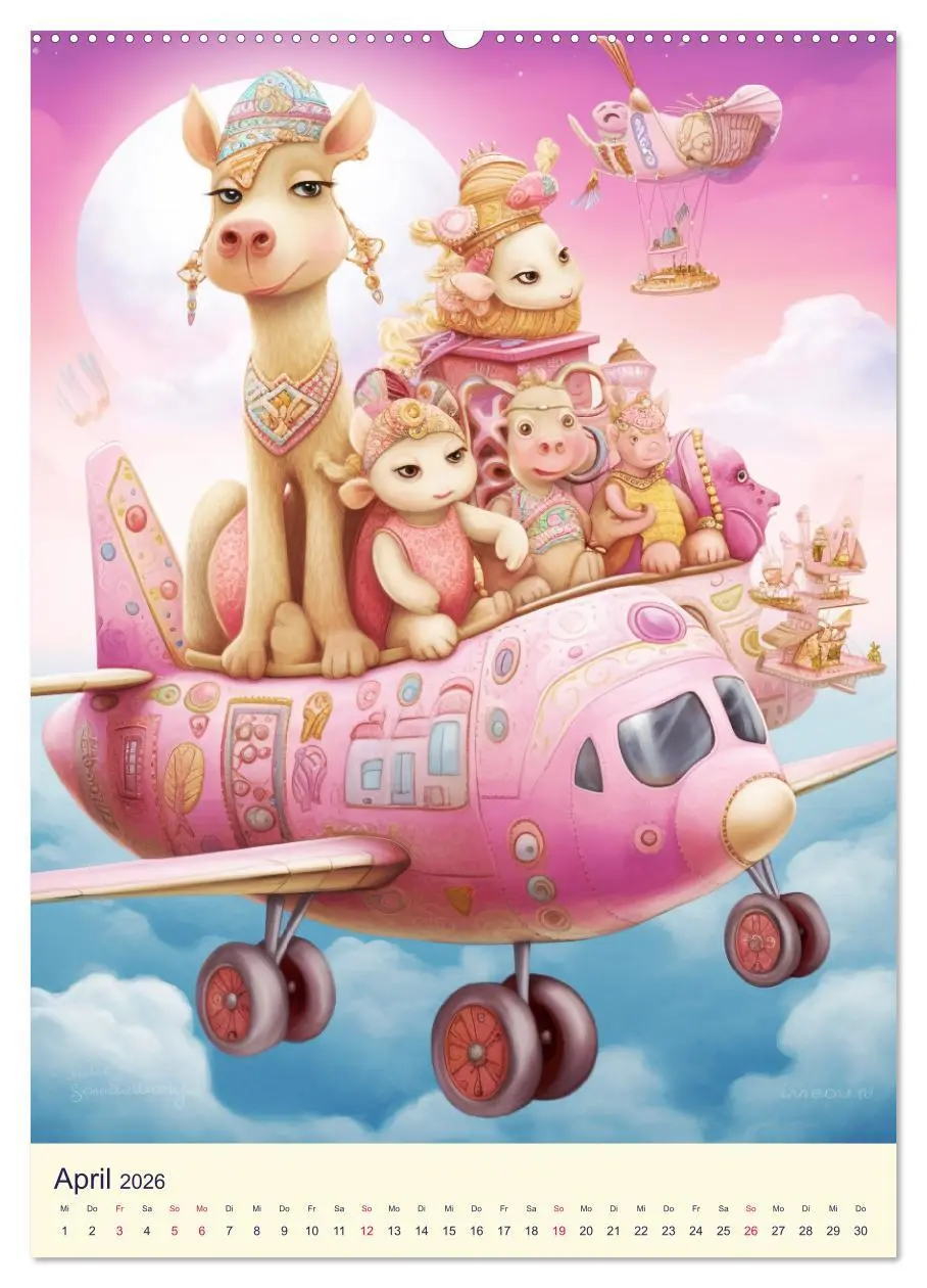 Bild: 9783516319248 | Rosa Traumland. Zauberhafte Wunderwelt (Wandkalender 2026 DIN A2...