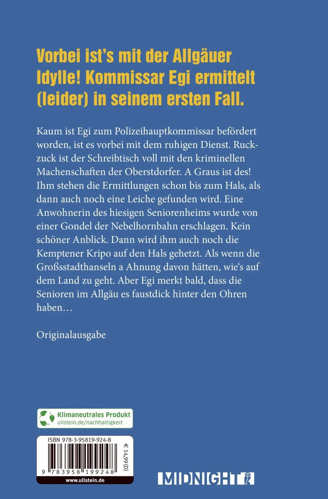 Rückseite: 9783958199248 | Nebelhorn | Ein Allgäukrimi | Nicki Fleischer | Taschenbuch | 304 S.