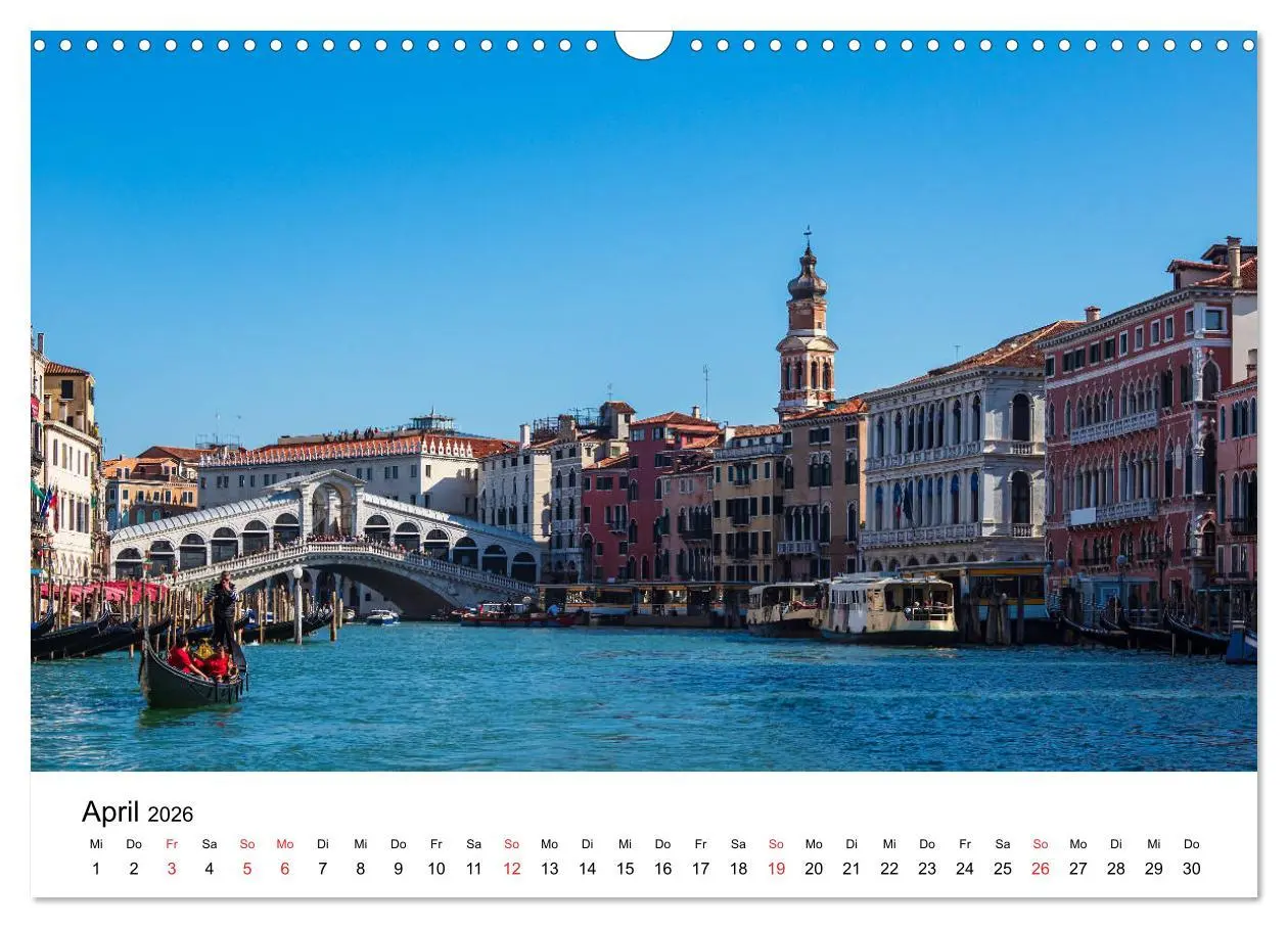 Bild: 9783457699348 | Unterwegs in Venedig (Wandkalender 2026 DIN A3 quer), CALVENDO...