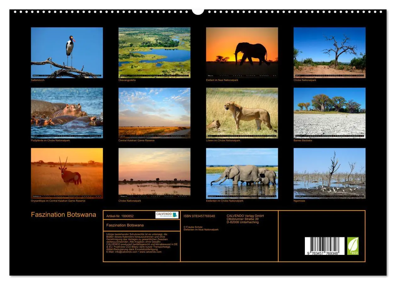 Bild: 9783457769348 | Faszination Botswana (hochwertiger Premium Wandkalender 2026 DIN A2...