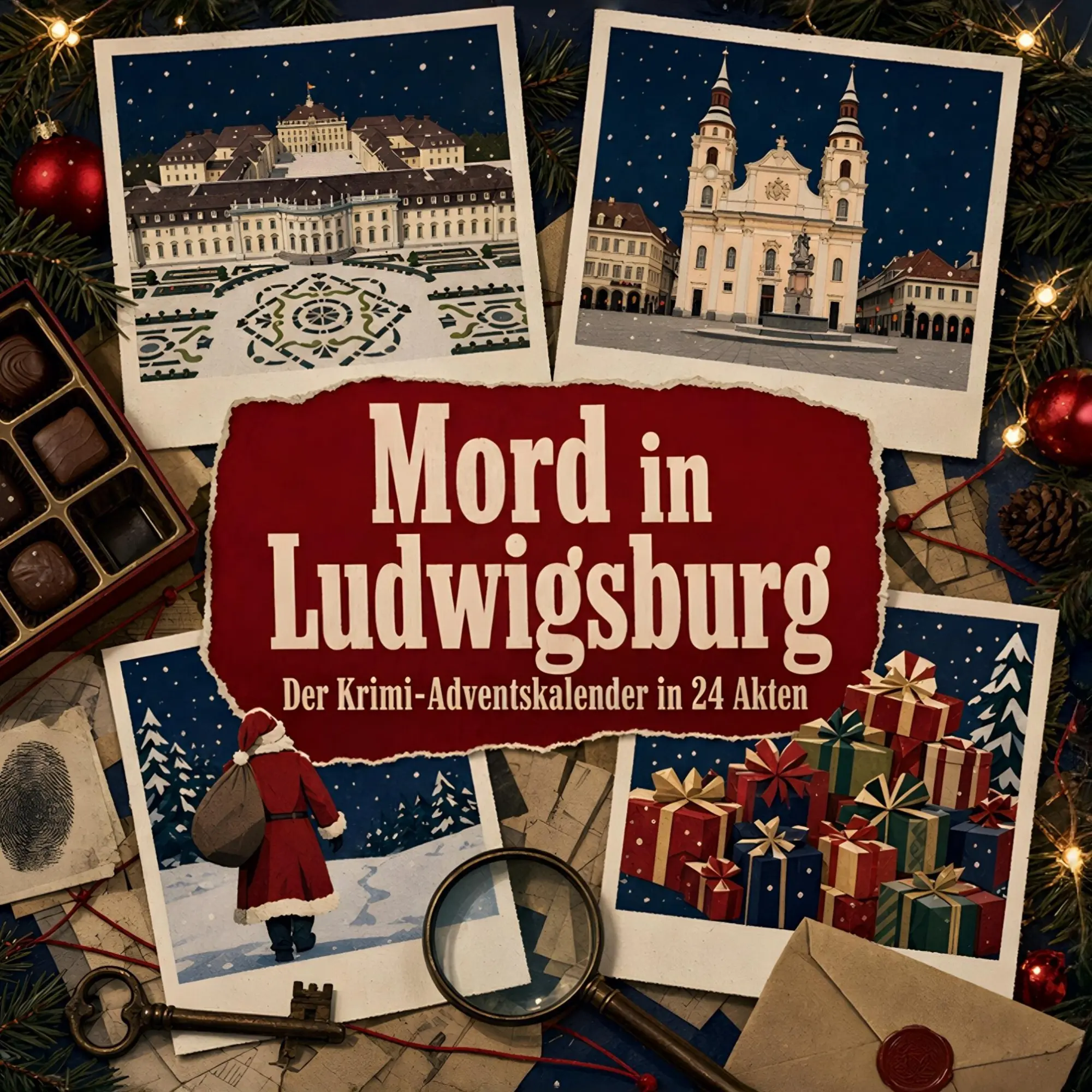 Cover: 9783696119348 | Mord in Ludwigsburg | Der Krimi-Adventskalender in 24 Akten | Krüger