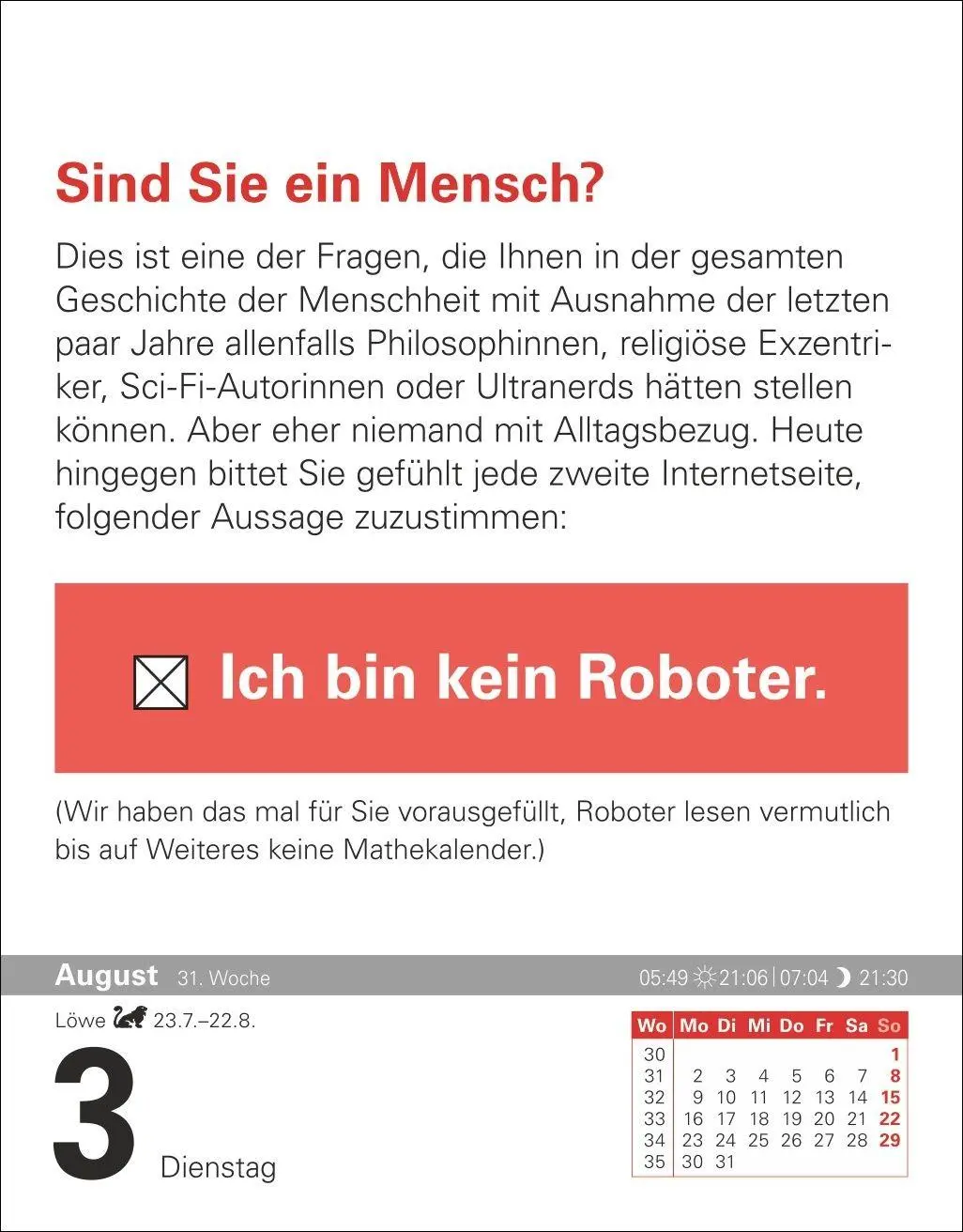 Bild: 9783840039348 | Der Mathematik-Kalender Tagesabreißkalender 2027 - Nachts teile ich...