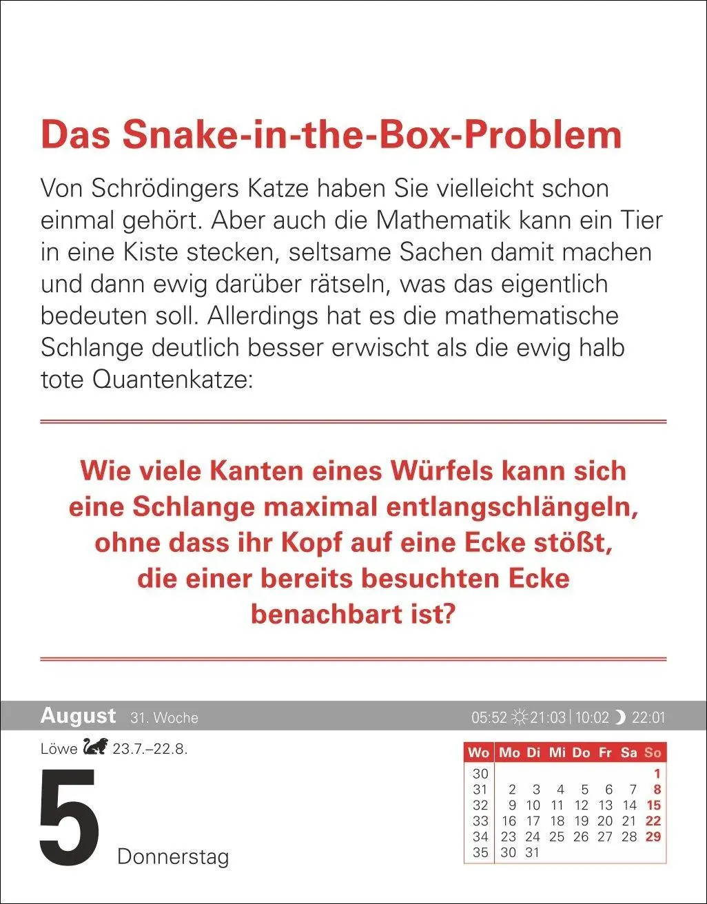 Bild: 9783840039348 | Der Mathematik-Kalender Tagesabreißkalender 2027 - Nachts teile ich...