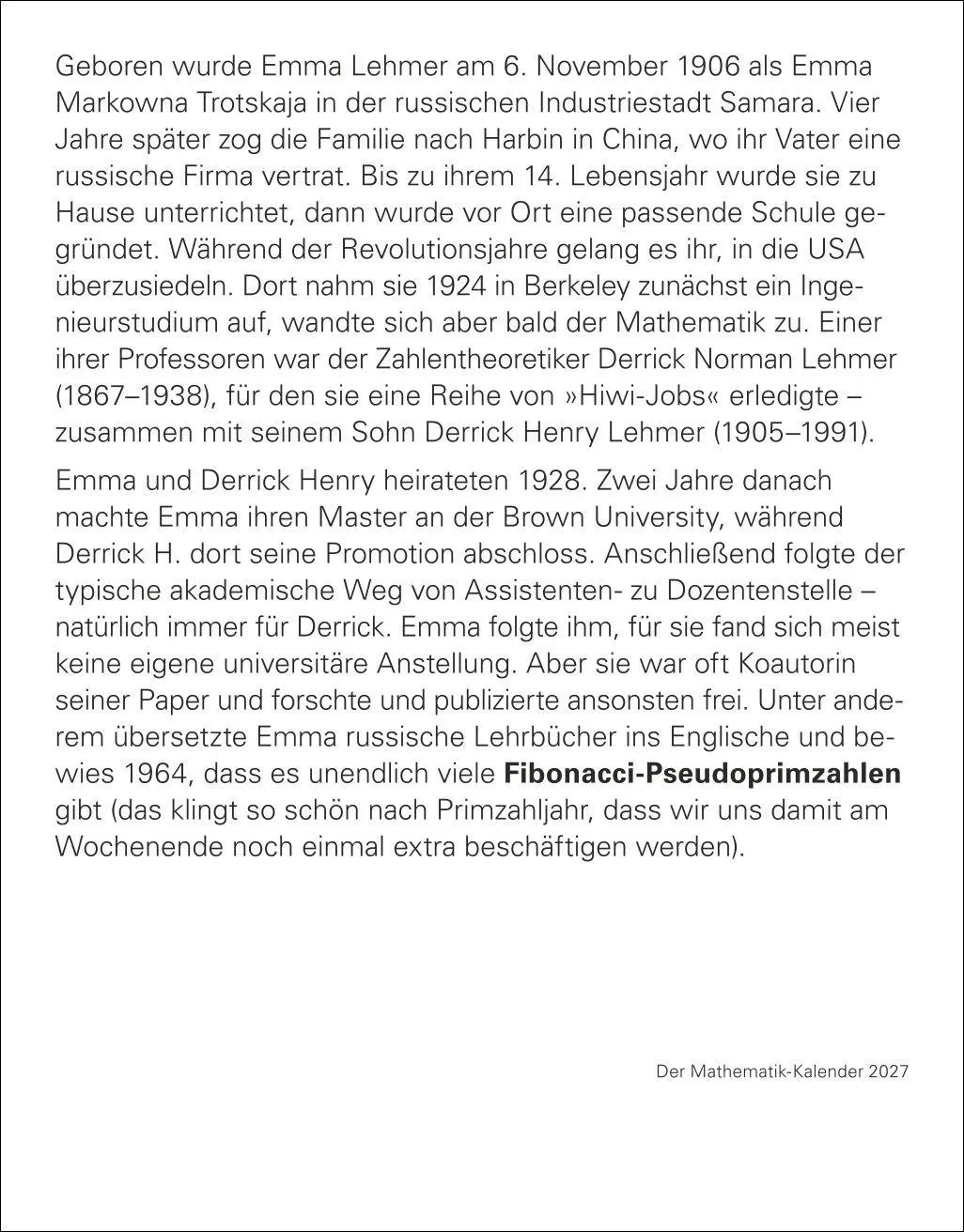 Bild: 9783840039348 | Der Mathematik-Kalender Tagesabreißkalender 2027 - Nachts teile ich...