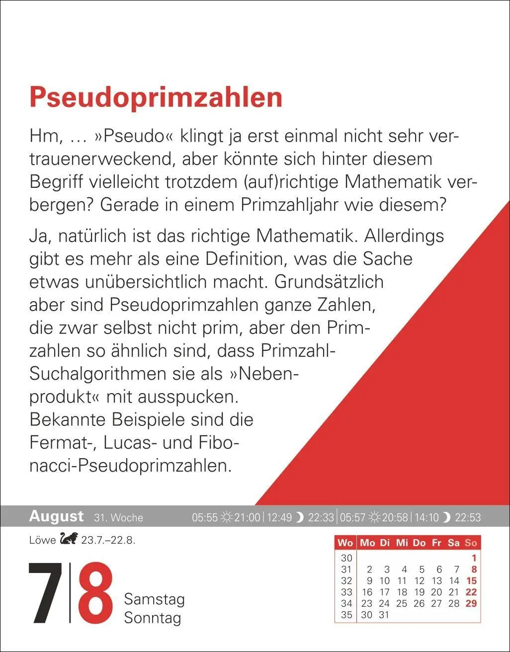 Bild: 9783840039348 | Der Mathematik-Kalender Tagesabreißkalender 2027 - Nachts teile ich...