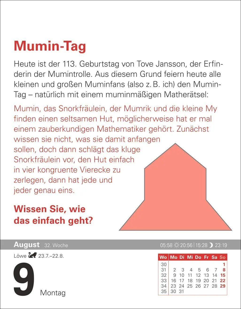Bild: 9783840039348 | Der Mathematik-Kalender Tagesabreißkalender 2027 - Nachts teile ich...