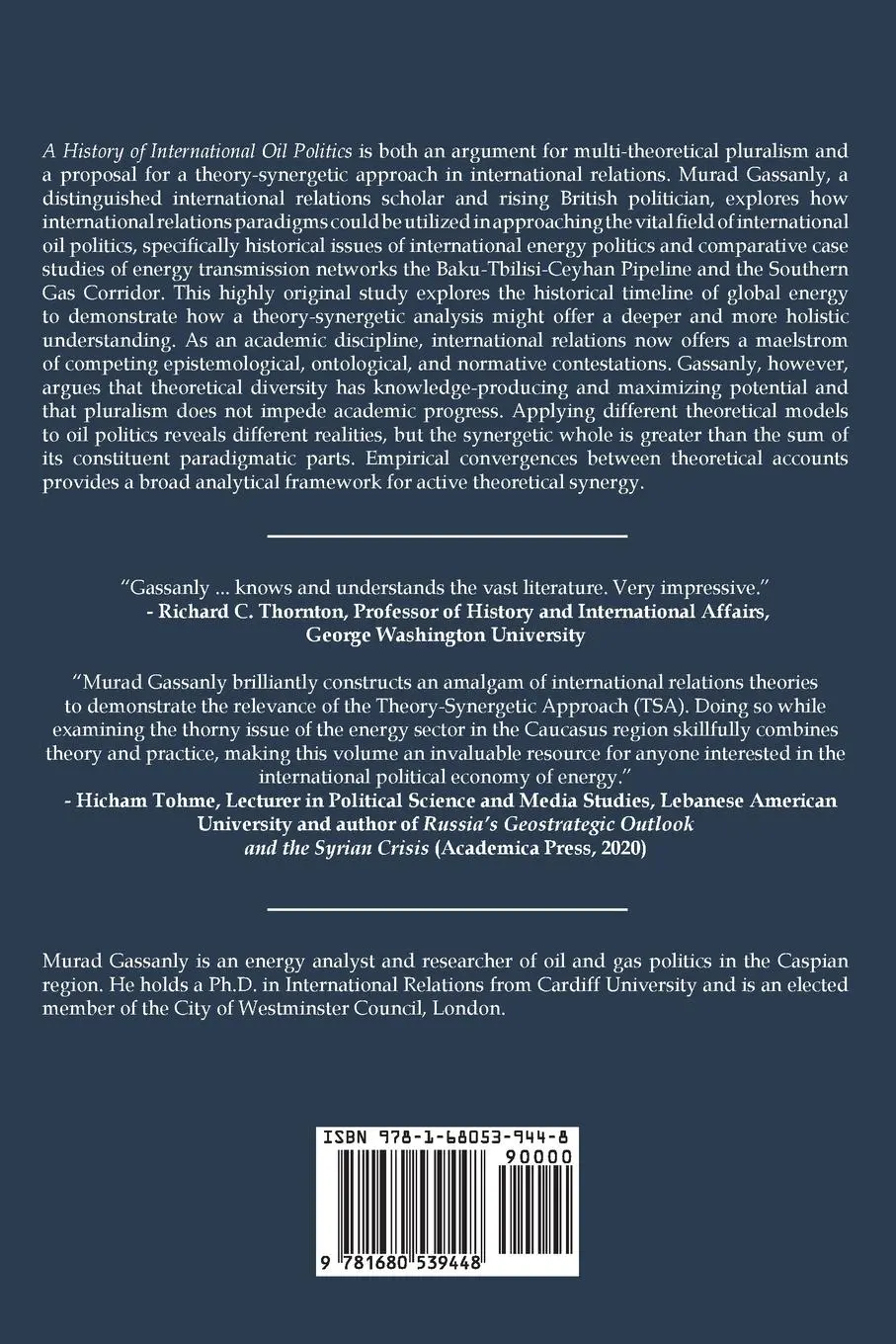 Rückseite: 9781680539448 | A history of international oil politics | Murad Gassanly | Taschenbuch