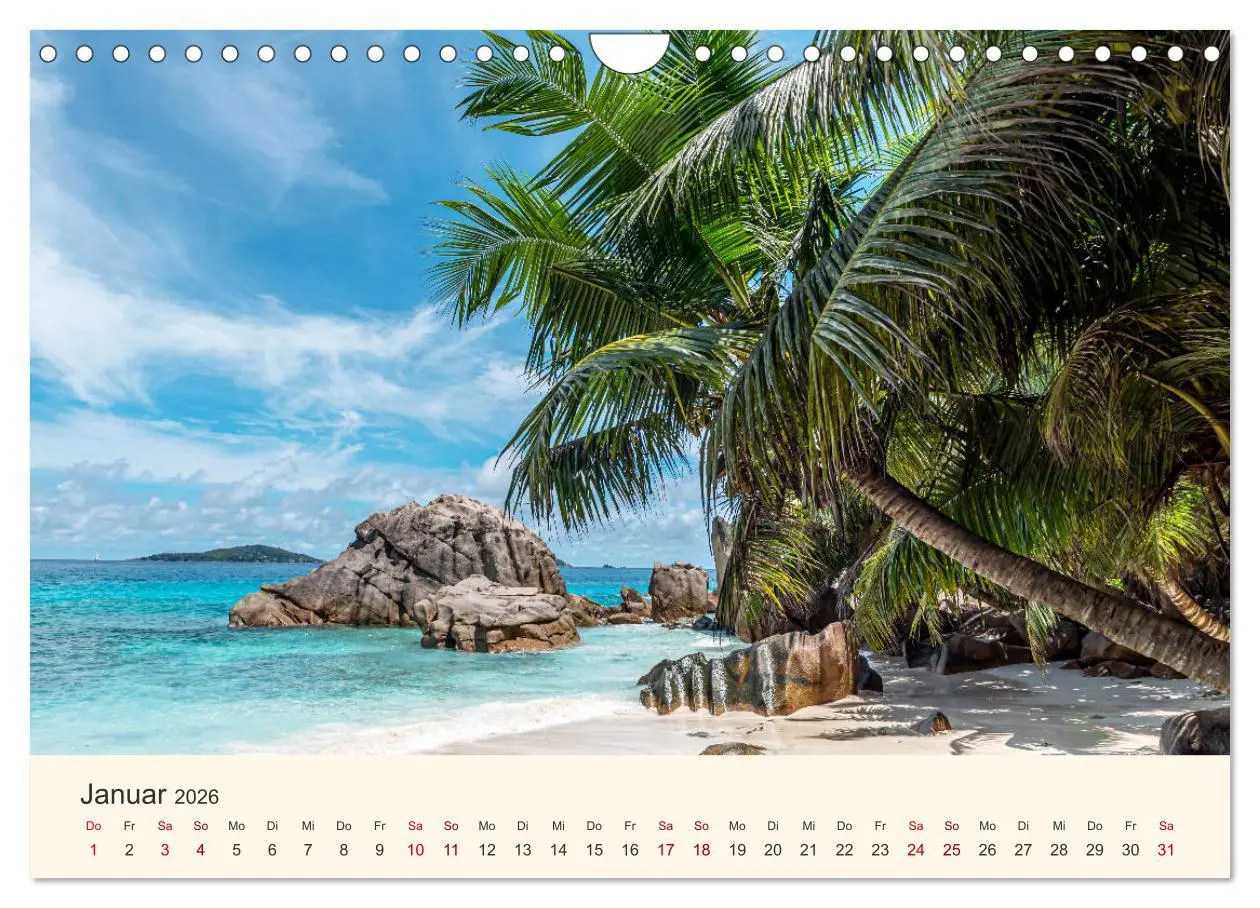 Bild: 9783457689448 | Sehnsucht Seychellen (Wandkalender 2026 DIN A4 quer), CALVENDO...