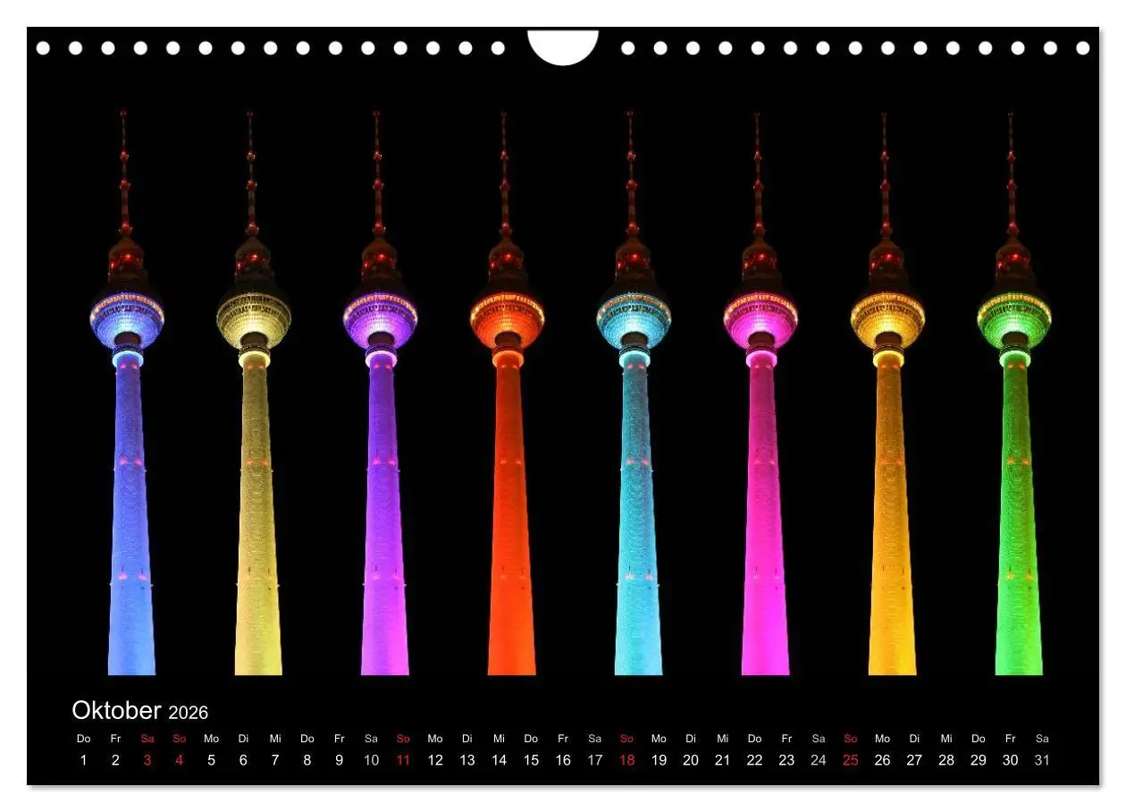 Bild: 9783516089448 | Colours of Berlin (Wandkalender 2026 DIN A4 quer), CALVENDO...